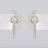 Carla White Stud Earrings with Sparkling Accents
